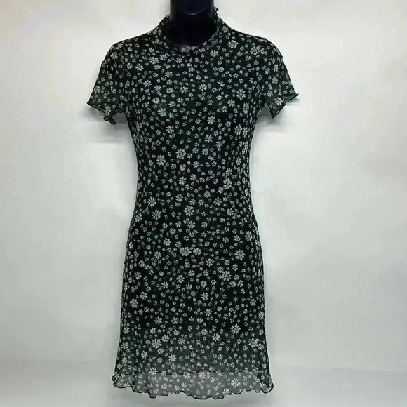 love, Fire Dresses & Skirts - Love, fire extra small, Y2K Daisy, black sheer dress